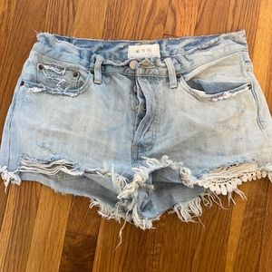 Free people denim shorts